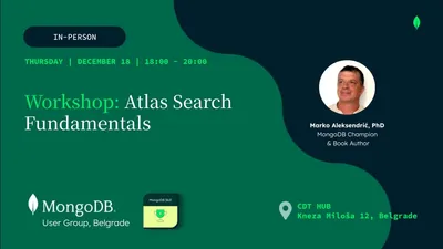 MUG Belgrade: MongoDB Workshop: December 2025